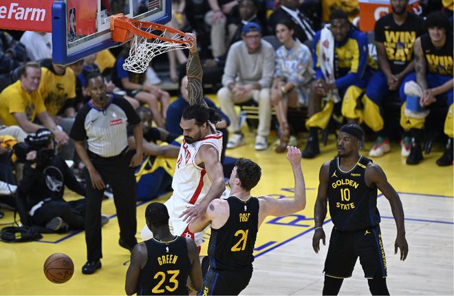 NBA 季后赛火箭 115 - 107 胜勇士拖入抢七，范弗利特暴走申京表现关键