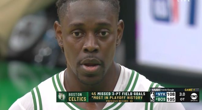 NBA 季后赛凯尔特人主场迎战尼克斯，狂扔 60 分却遭逆转获耻辱战