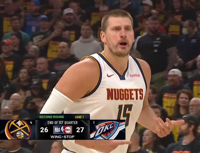 5月6日NBA季后赛第二轮雷霆战掘金，威少回归成看点
