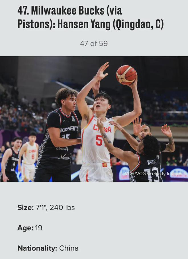 杨瀚森NBA选秀模板竟是博古特，虽曾引众怒但也是实力认可