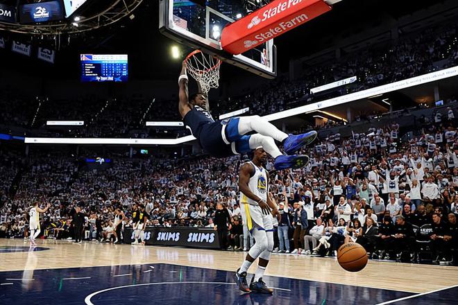 NBA 季后赛森林狼胜勇士 兰德尔准三双表现出色扳平总比分