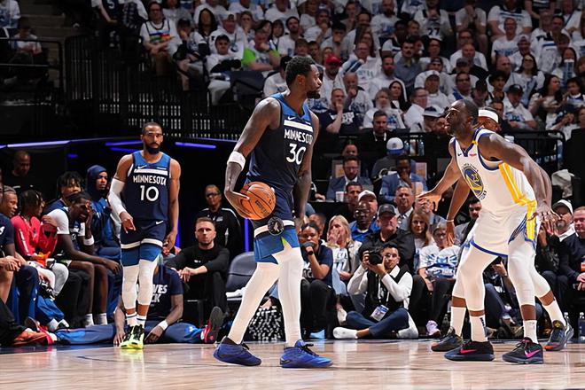 NBA 季后赛森林狼胜勇士 兰德尔准三双表现出色扳平总比分