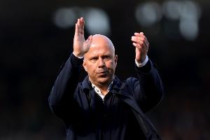 5月11日英超第36轮利物浦主场迎战阿森纳，斯洛特赛前致谢球迷