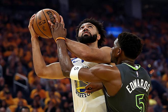 NBA西部半决赛：森林狼两连胜占优，勇士戴维斯表现可圈可点