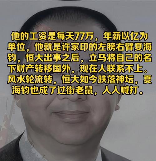 恒大二号人物夏海钧：比许家印更狡猾，600亿资产或被香港法庭强制还债