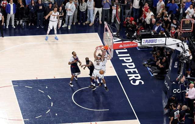 NBA季后赛G4：戈登压哨绝杀助掘金101-99险胜快船 大比分扳平2-2