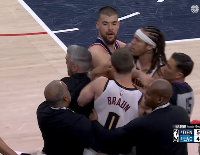 NBA天王山之战前联盟面临抉择：掘金小波特是否因冲突进场遭禁赛？
